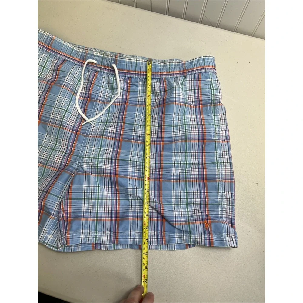 POLO Ralph Lauren Shorts Men's XXL Plaid Multicolor Swim Trunks Board Shorts 2XL